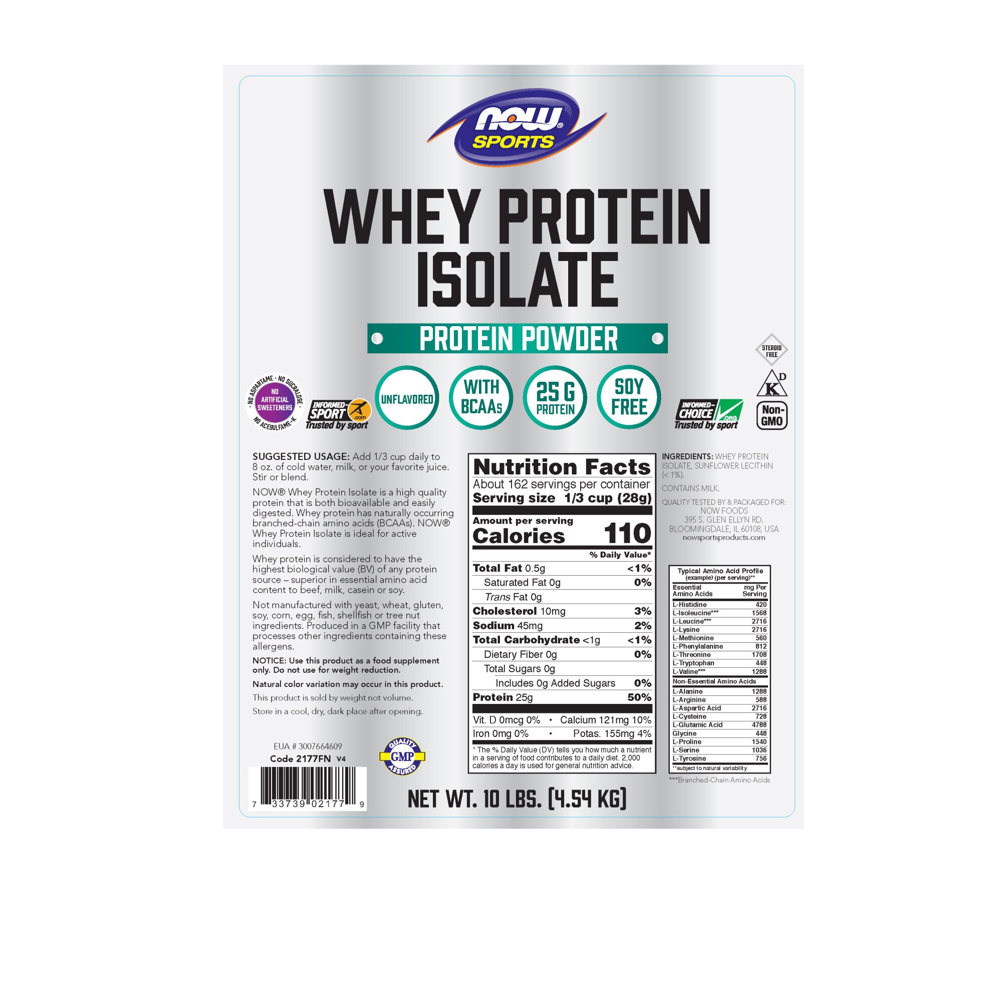 Izolat Proteic Din Zer Now Foods 4536g Fara Aroma Emag Ro