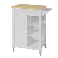 Carucior de bucatarie SoBuy, FKW46-WN, 68 x 40 x 86 cm, PAL/ MDF/ Lemn, Lemn