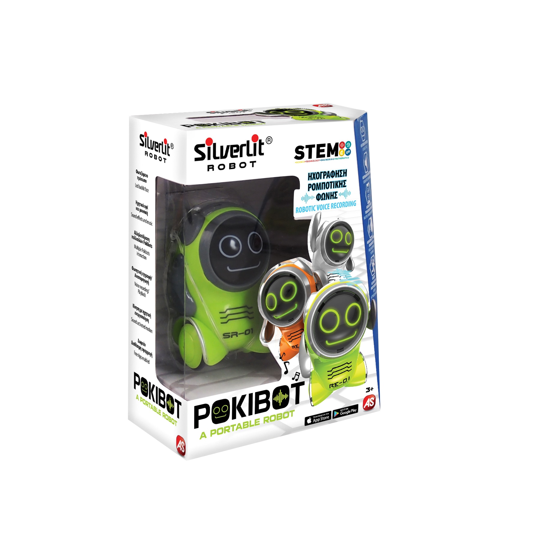 Robot Electronic POKIBOT verde-gri