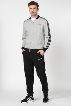 Adidas PERFORMANCE, Trening cu logo discret Co Relax, Negru/Gri melange Adidas PERFORMANCE, Trening cu logo discret Co Relax, Negru/Gri melange