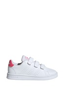 Adidas PERFORMANCE, Pantofi sport de piele ecologica, cu perforatii Advantage, Alb, 33 EU