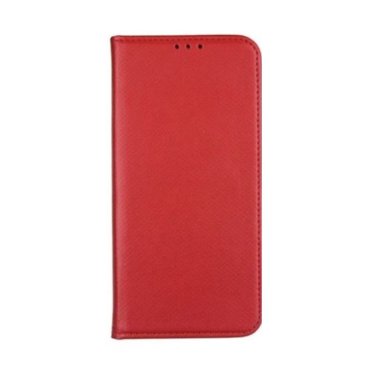 Калъф-книга, съвместим със Samsung Galaxy A02S, премиум книга G-Tech, магнитно затваряне, джоб за карта, червен