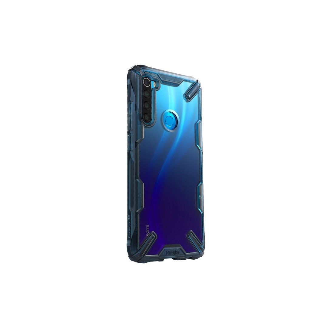 Husa Xiaomi Redmi Note 8 Ringke FUSION X Transparent/Albastru