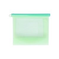 Punga alimentara din silicon pentru depozitare alimente, inchidere etansa, gradata, reutilizabila si lavabila, 500ml verde FMD242