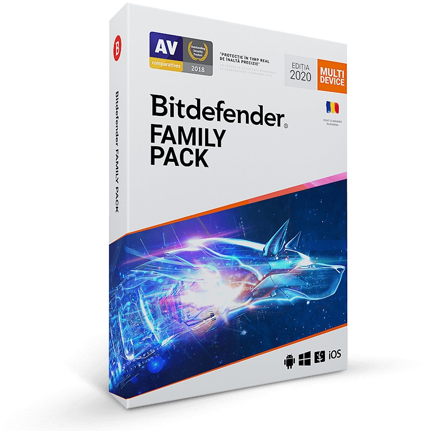 Bitdefender Family Pack 2020, 15 dispozitive, 3 ani - Licenta Electronica