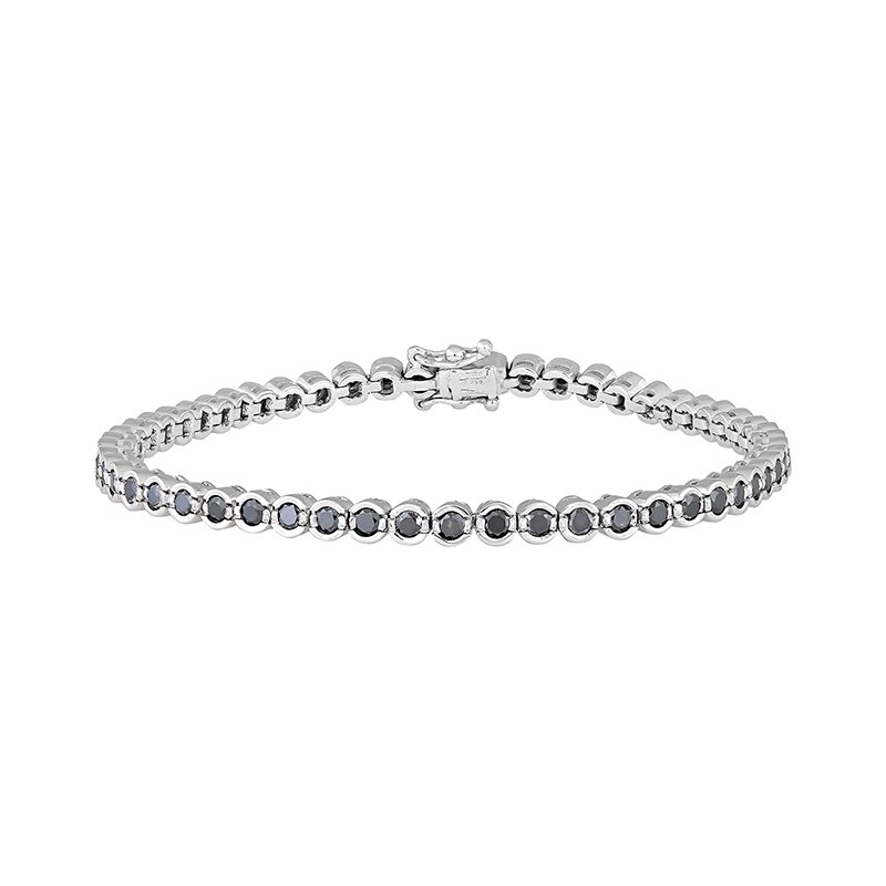 Bratara Tennis Deruvo Aur 18k Diamante Negre, 17.5 BARTMN7-W