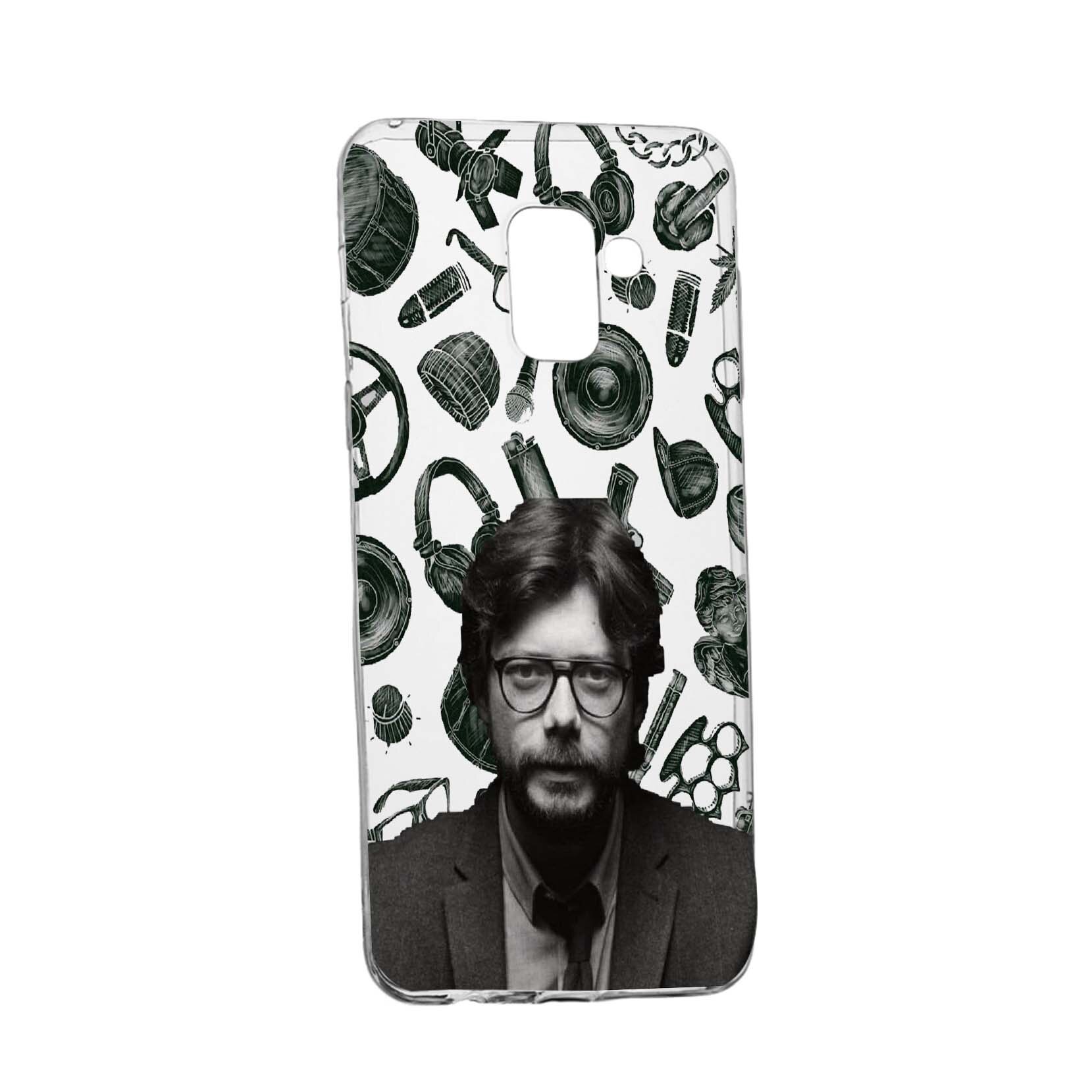 Husa de protectie La Casa De Papel, Movie pentru Samsung Galaxy A8 2018 Plus, rezistenta la uzura, anti-alunecare, din silicon Premium, 388