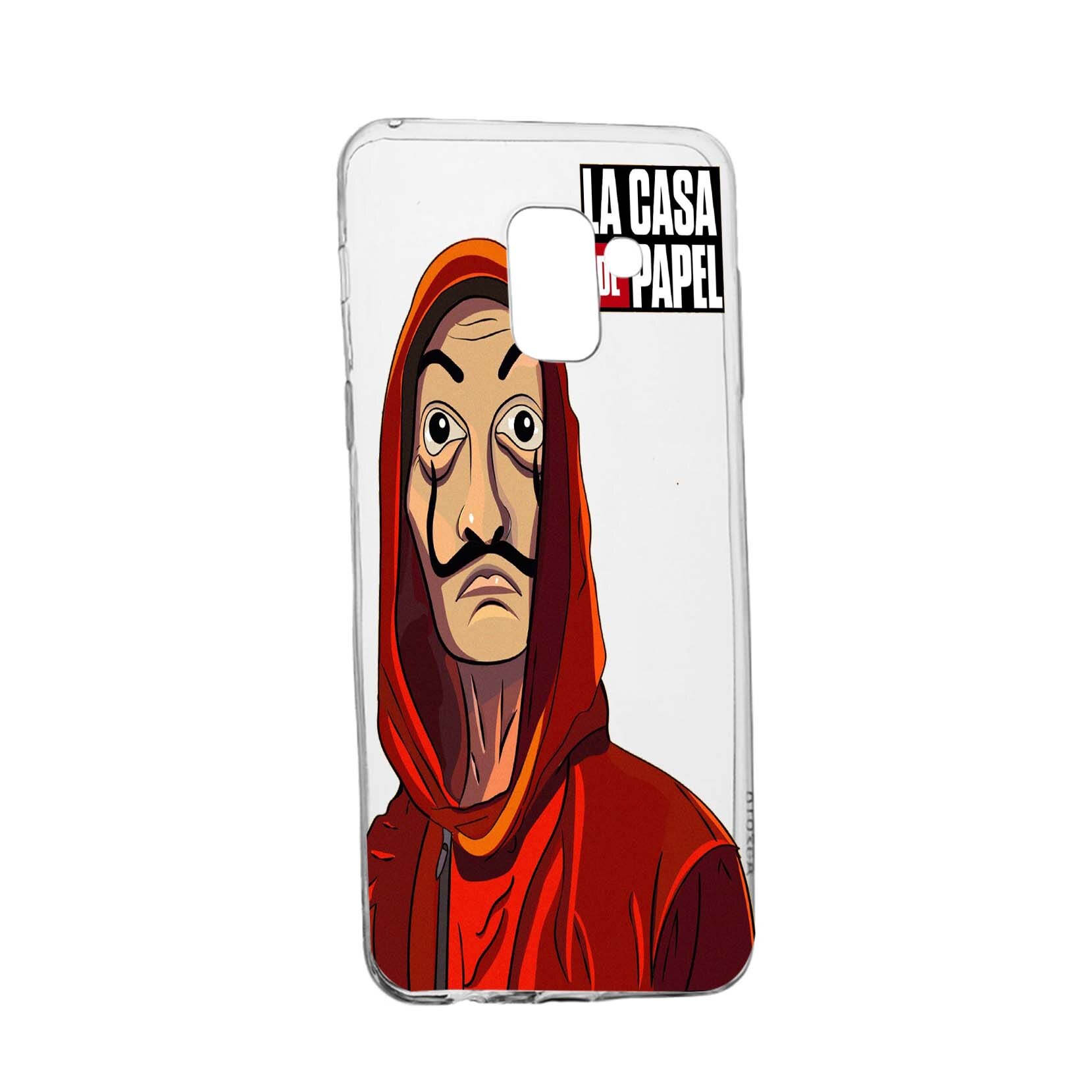 Husa de protectie La Casa De Papel, Movie pentru Samsung Galaxy J6 2018, rezistenta la uzura, anti-alunecare, din silicon Premium, 389