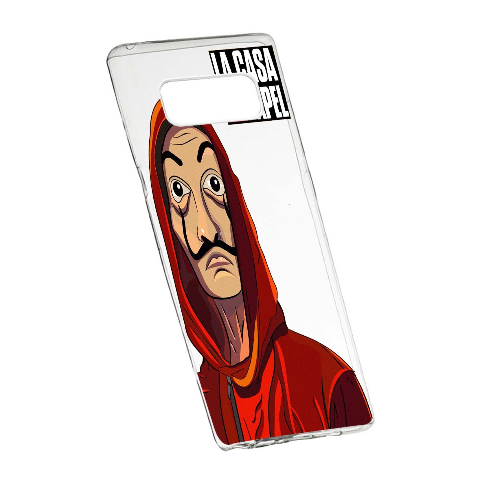 Husa de protectie La Casa De Papel, Movie pentru Samsung Galaxy Note 8, rezistenta la uzura, anti-alunecare, din silicon Premium, 389