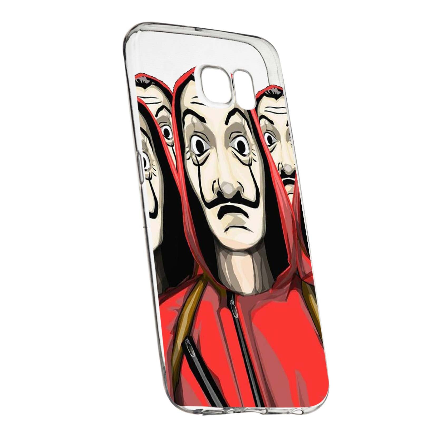 Husa de protectie La Casa De Papel, Movie pentru Samsung Galaxy S6, rezistenta la uzura, anti-alunecare, din silicon Premium, 390