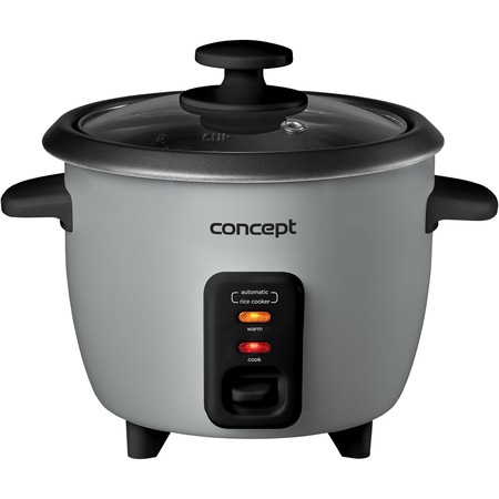 Aparat de gatit orez Concept RE1010, 350 W, 0.6L, mentinere cald, accesorii incluse, Gri