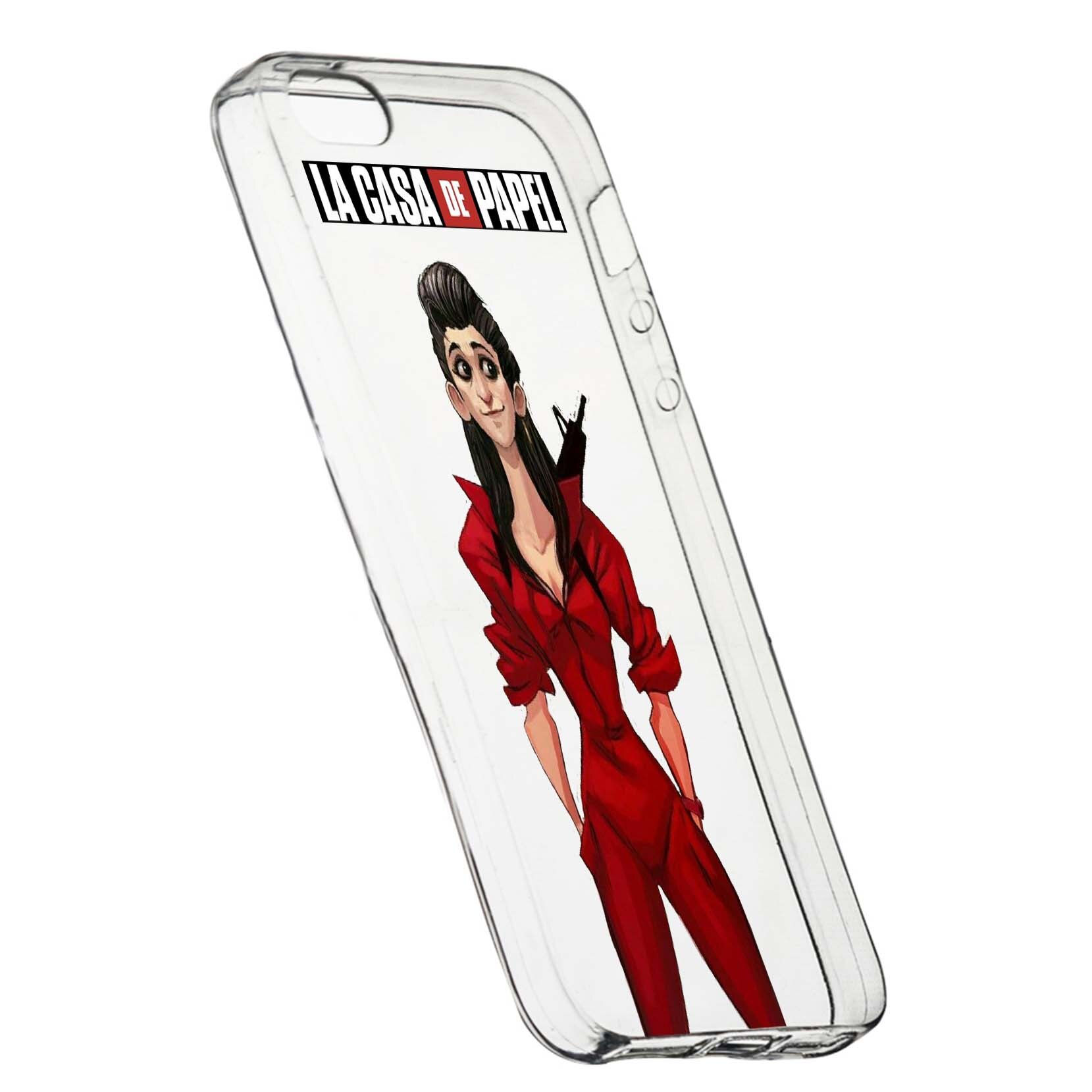 Husa de protectie La Casa De Papel, Movie pentru Apple iPhone 5 / 5S / SE, rezistenta la uzura, anti-alunecare, din silicon Premium, 393