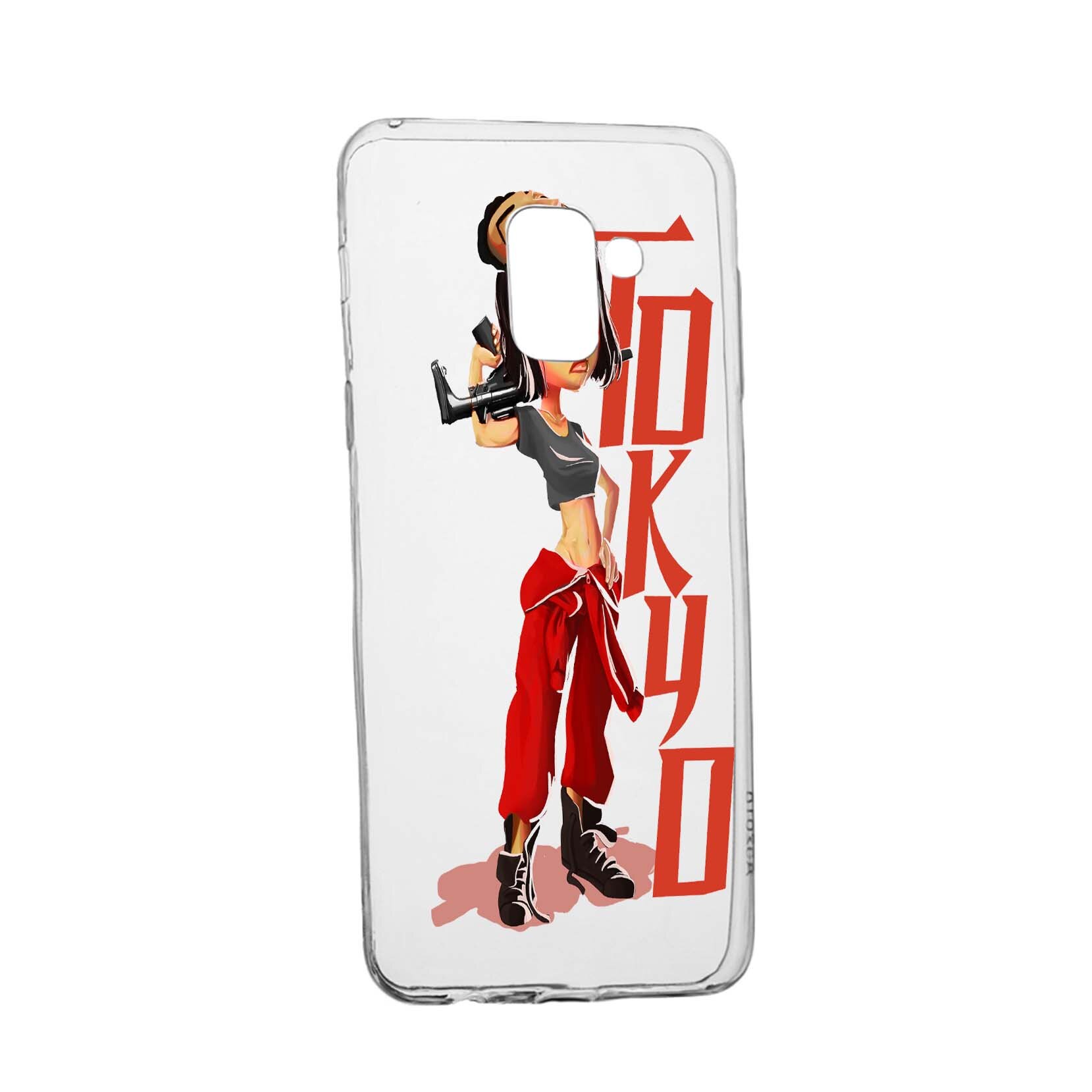 Husa de protectie La Casa De Papel, Movie pentru Samsung Galaxy A8 2018 / A5 2018, rezistenta la uzura, anti-alunecare, din silicon Premium, 394