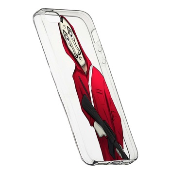 Husa de protectie La Casa De Papel, Movie pentru Apple iPhone 5 / 5S / SE, rezistenta la uzura, anti-alunecare, din silicon Premium, 395 Husa de protectie La Casa De Papel, Movie pentru Apple iPhone 5 / 5S / SE, rezistenta la uzura, anti-alunecare, din silicon Premium, 395