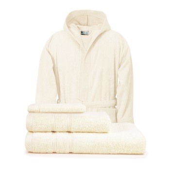 Set baie halat S/M si prosoape Bamboo Collection, Fildes Set baie halat S/M si prosoape Bamboo Collection, Fildes