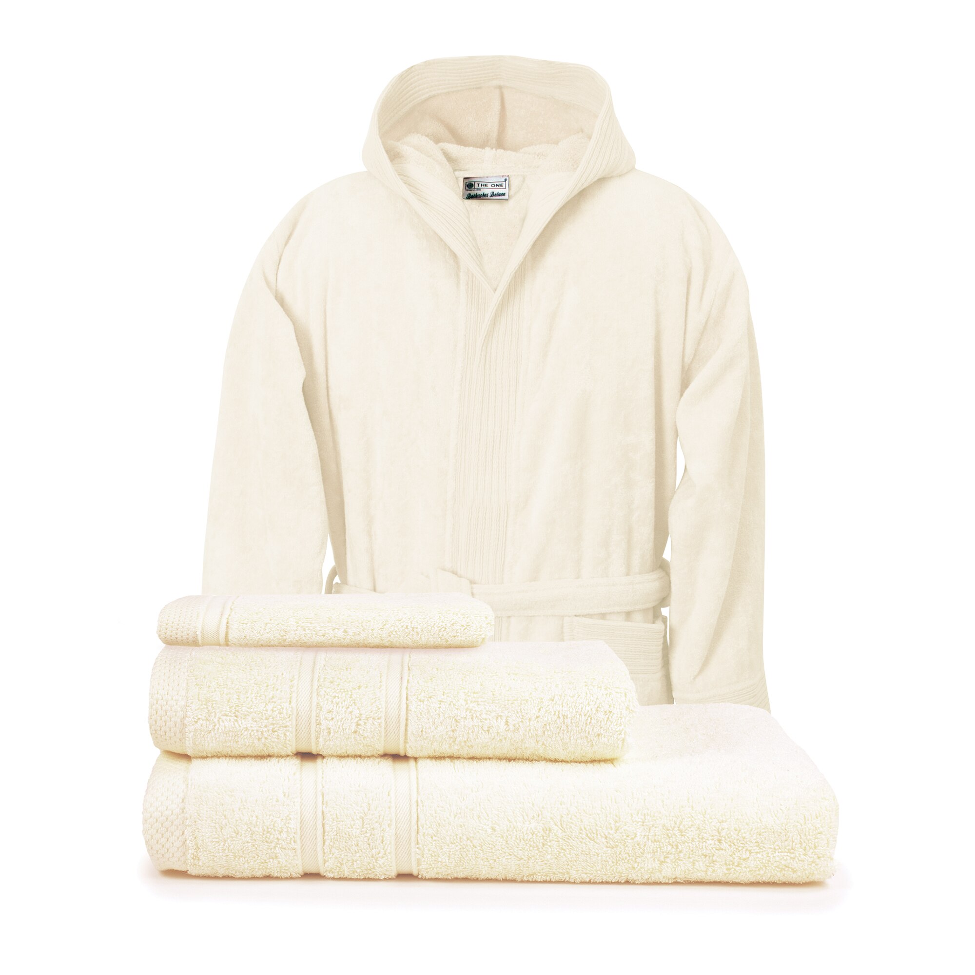 Set baie halat XXL/XXXL si prosoape Bamboo Collection, Fildes