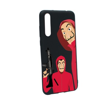 Husa de protectie La Casa De Papel, Movie pentru Huawei P20 Pro, rezistenta la uzura, anti-alunecare, din silicon Premium, B392 Husa de protectie La Casa De Papel, Movie pentru Huawei P20 Pro, rezistenta la uzura, anti-alunecare, din silicon Premium, B392