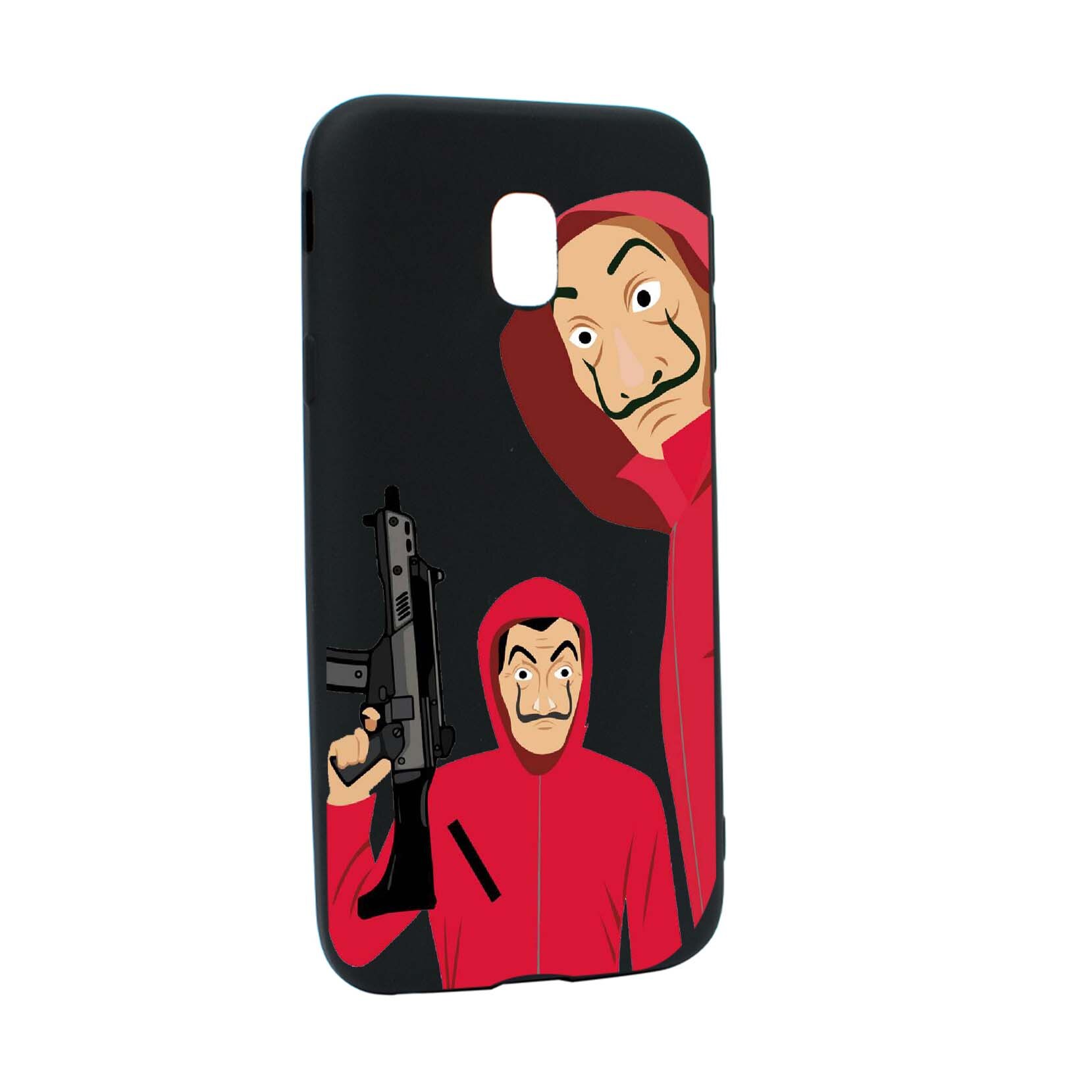 Husa de protectie La Casa De Papel, Movie pentru Samsung Galaxy J7 2017, rezistenta la uzura, anti-alunecare, din silicon Premium, B392