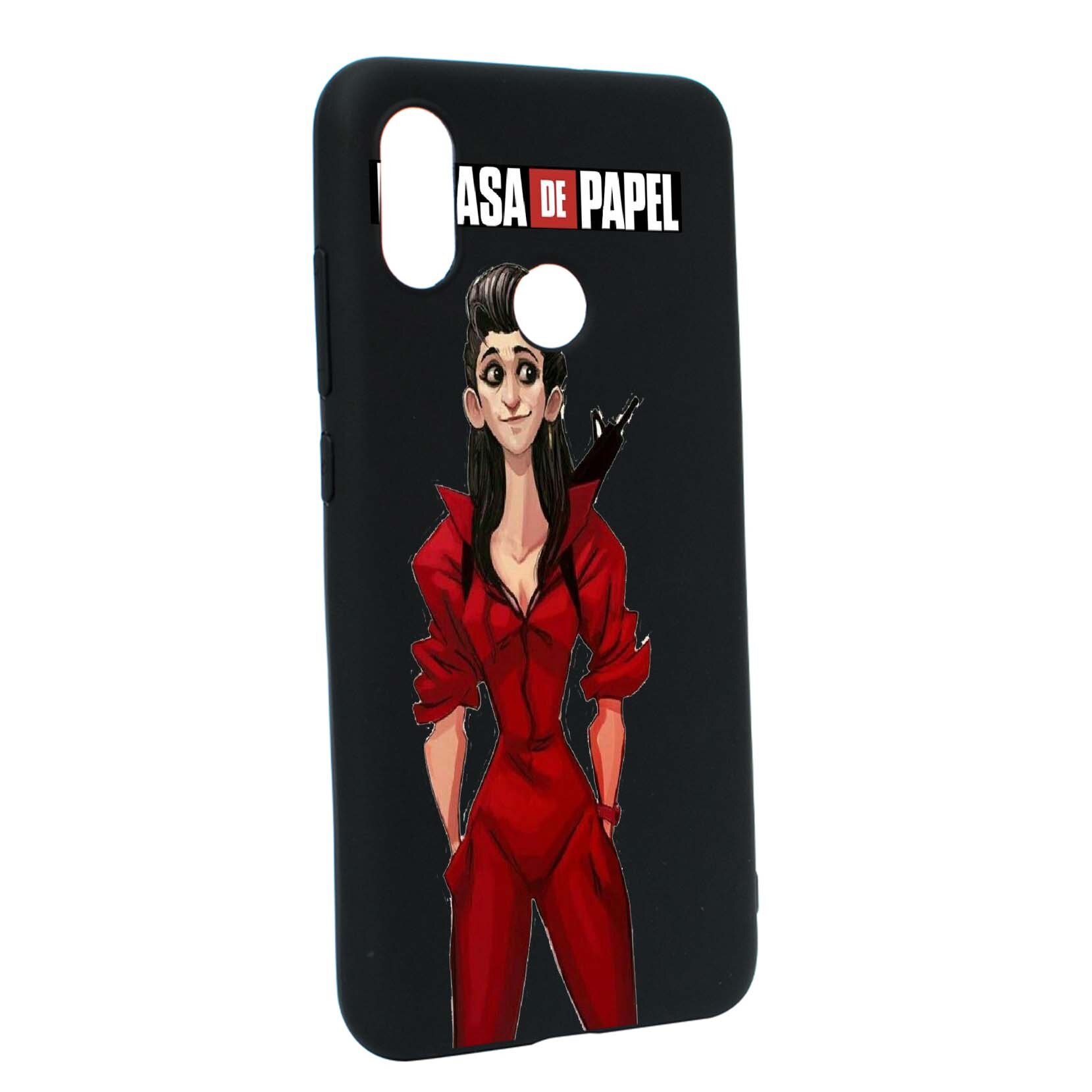 Husa de protectie La Casa De Papel, Movie pentru Xiaomi Mi A2 Lite / Redmi 6 Pro, rezistenta la uzura, anti-alunecare, din silicon Premium, B393