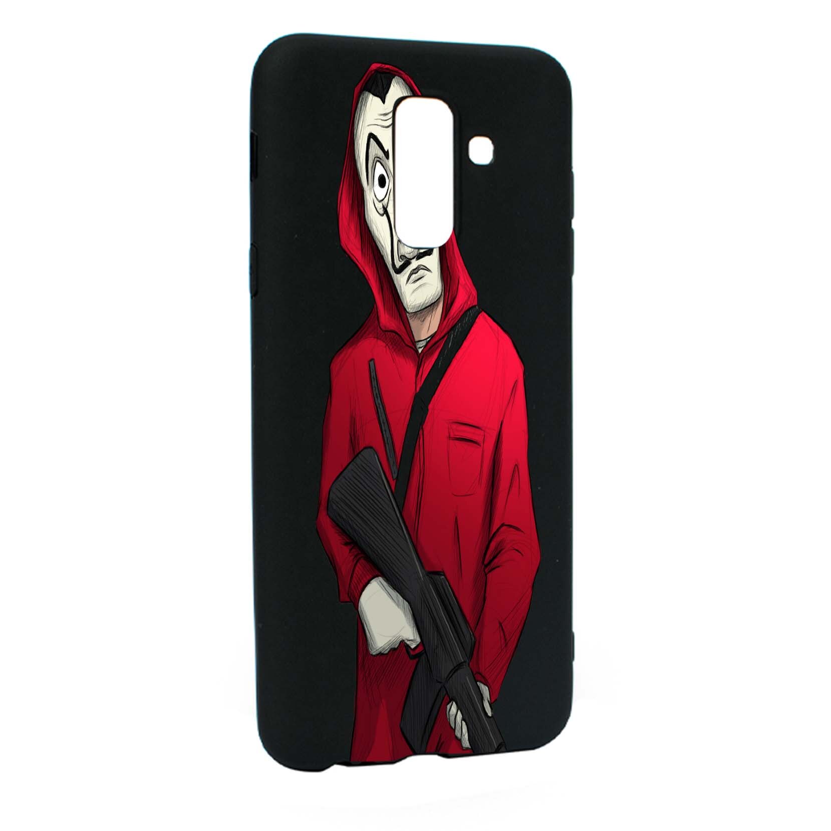 Husa de protectie La Casa De Papel, Movie pentru Samsung Galaxy A6 PLUS / Galaxy J8 2018, rezistenta la uzura, anti-alunecare, din silicon Premium, B395