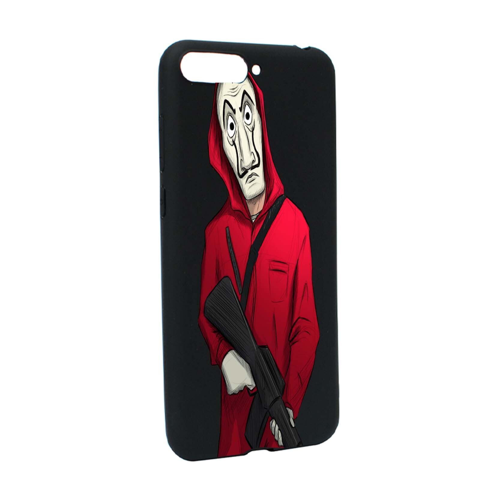 Husa de protectie La Casa De Papel, Movie pentru Huawei Y6 2018 / Y6 Prime 2018, rezistenta la uzura, anti-alunecare, din silicon Premium, B395
