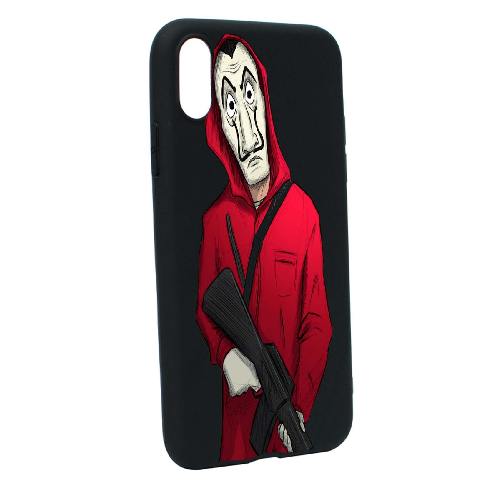 Husa de protectie La Casa De Papel, Movie pentru Apple iPhone XS / X, rezistenta la uzura, anti-alunecare, din silicon Premium, B395