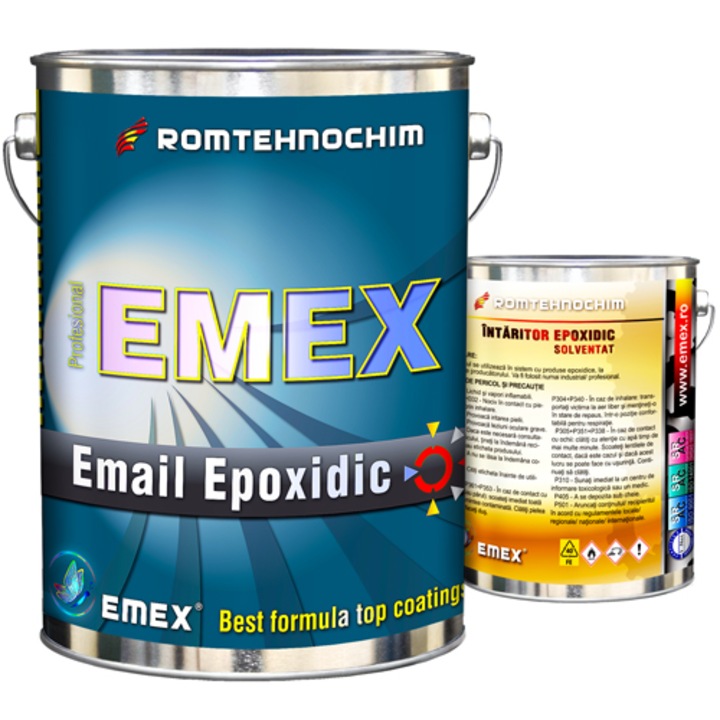 Email Epoxidic Bicomponent “EMEX”, Negru, Bidon 4 KG, Intaritor inclus