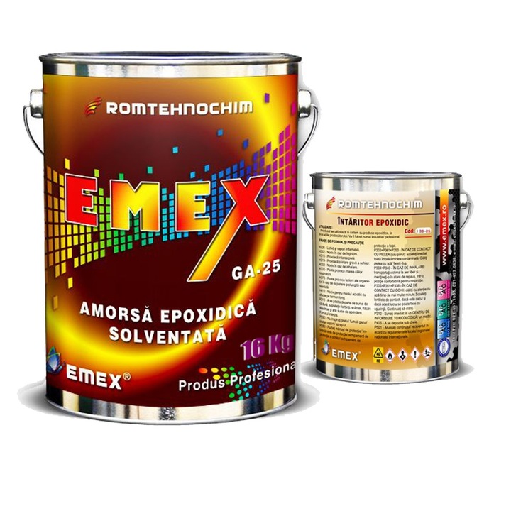 Grund Epoxidic de Impregnare pentru Pardoseli “Emex”, Transparent, Bidon 16 Kg, Intaritor inclus