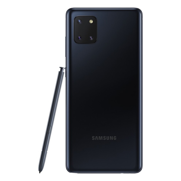 Samsung Galaxy Note 10 Lite Mobiltelefon, Kártyafüggetlen, Dual SIM, 128GB, LTE, Fekete