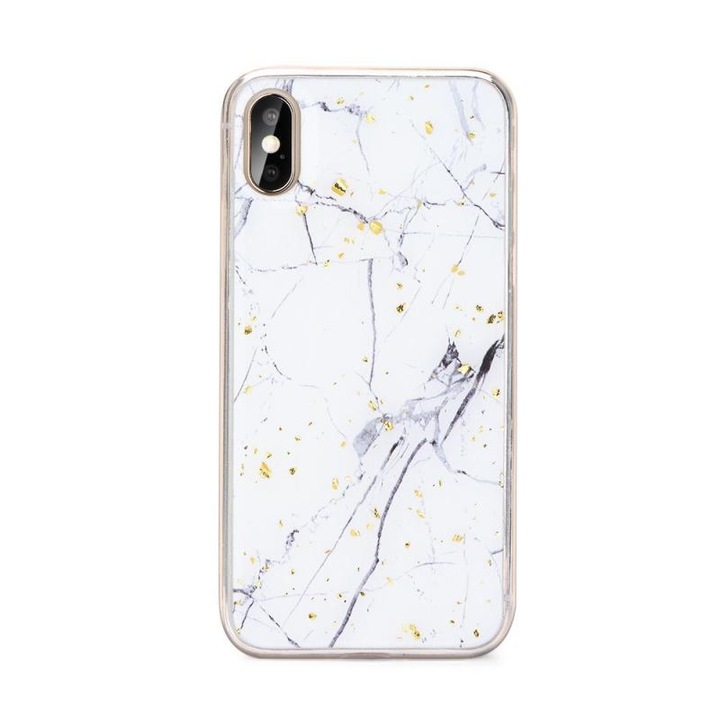 Панел Forcell Marble, За Samsung Galaxy A40 (2019), Бял