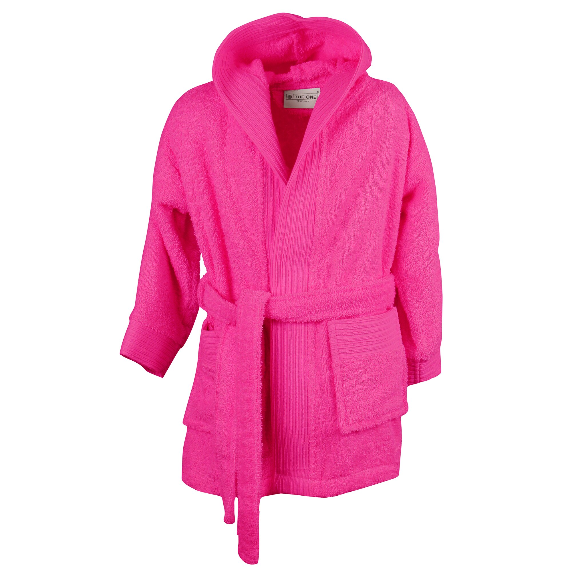 Halat baie gluga, Baby Velour Collection, Fucsia, 98/110, 100% bumbac