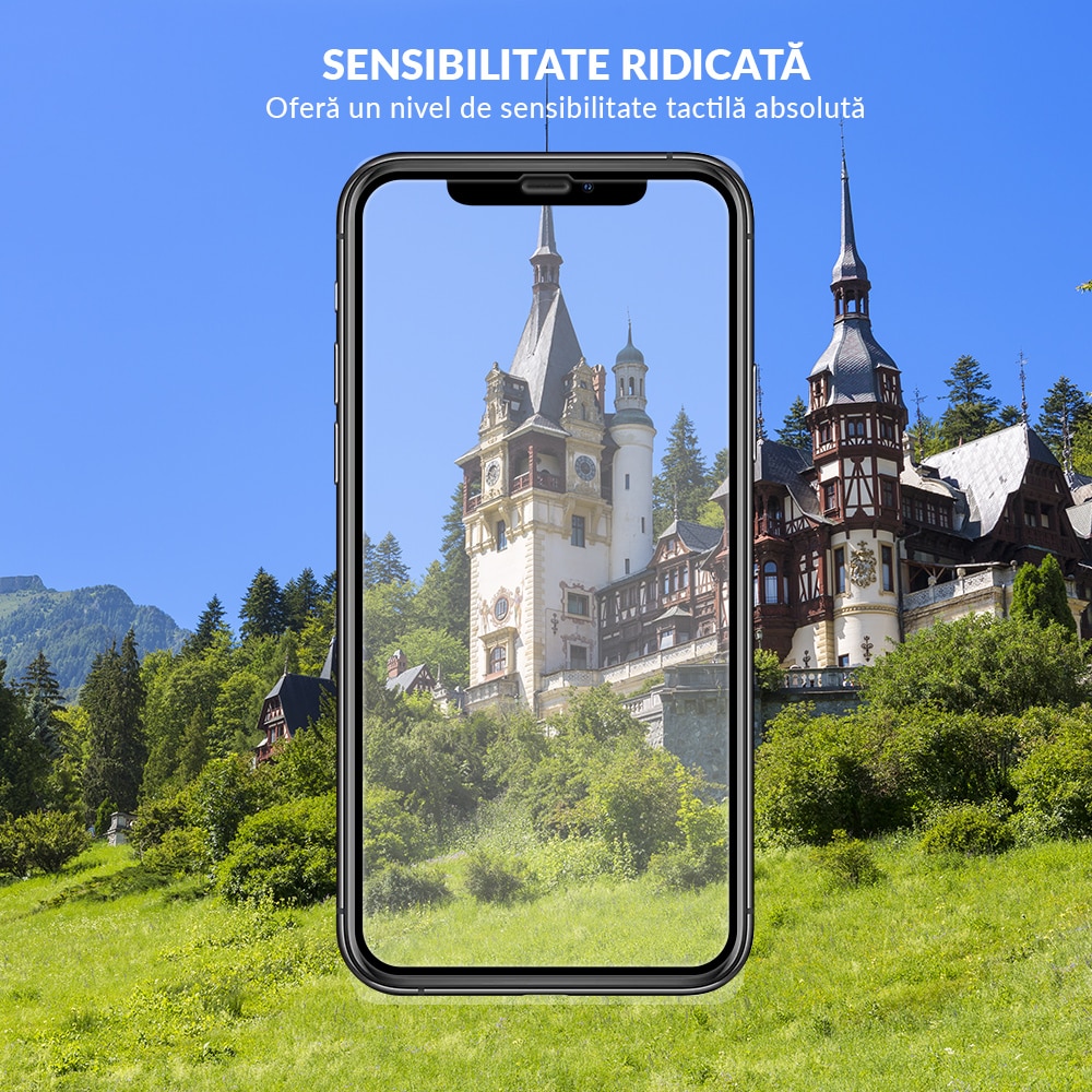 Folie Sticla Dr.Shield, Compatibil Apple iPhone 11 Pro, Full Glue, Protectie Profesionala Ecran 3D, Full Cover- Negru