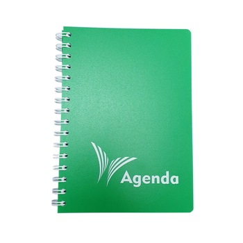 Agenda A5 nedatata, spirala, coperta plastic verde Agenda A5 nedatata, spirala, coperta plastic verde