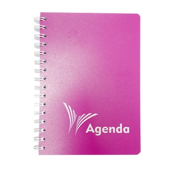 Agenda A5 nedatata, spirala, coperta plastic roz Agenda A5 nedatata, spirala, coperta plastic roz