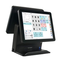 pos all in one nexy dtf2j9se2x15b intel j1900 4gb ram 64gb ssd 15quot  15quot dual screen 1280x768 touch screen capacitive multi point negru imagen 16_0_
0