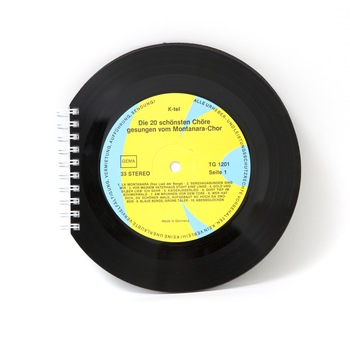 Agenda vinil reciclat, Vinilistic, A5, Spark, Galben 16 cm, Rotunda Agenda vinil reciclat, Vinilistic, A5, Spark, Galben 16 cm, Rotunda