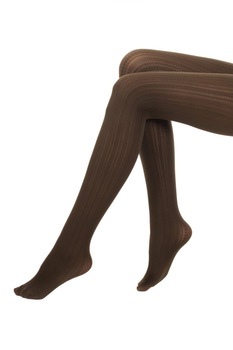 Ciorapi dama grosi cu torsade, 60 DEN, One Size, Maro Ciorapi dama grosi cu torsade, 60 DEN, One Size, Maro