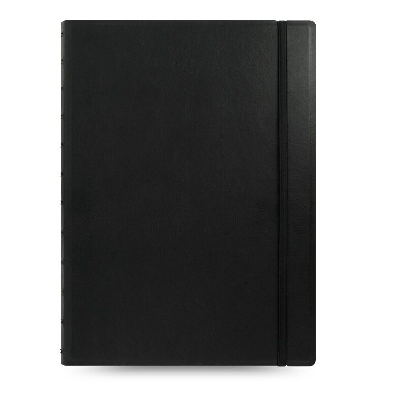 Agenda A4 nedatata cu spirala si rezerve FILOFAX Notebook Classic, Negru