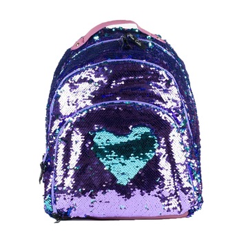 Ghiozdan Pina Calin cu paiete reversibile Turcoaz si Mov Mermaid pentru scoala, 40 x 31 x 15 cm Ghiozdan Pina Calin cu paiete reversibile Turcoaz si Mov Mermaid pentru scoala, 40 x 31 x 15 cm