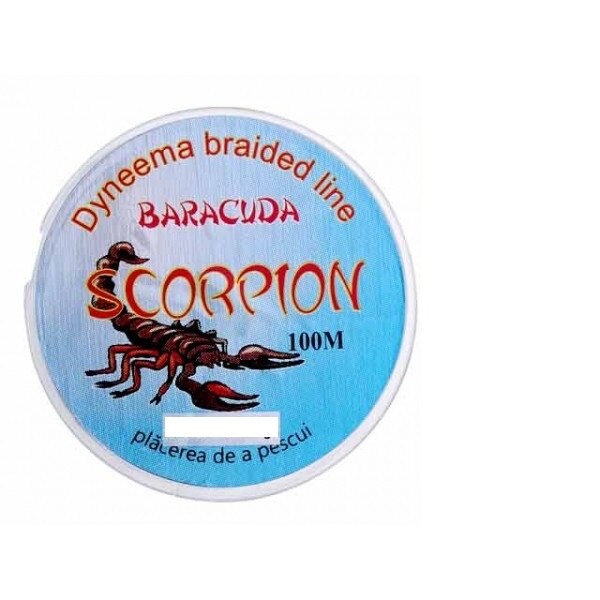 Fir textil Baracuda Dyneema Scorpion 100 m, culoare gri, 0.16 mm