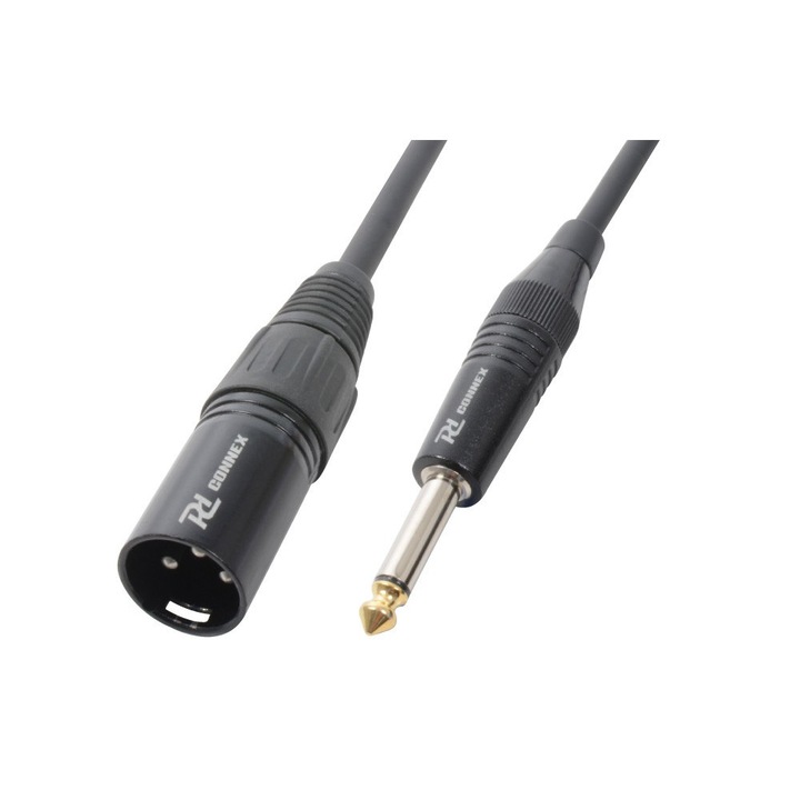 Cablu XLR tata - Jack 6,3mm mono tata 1.5m Power Dynamics