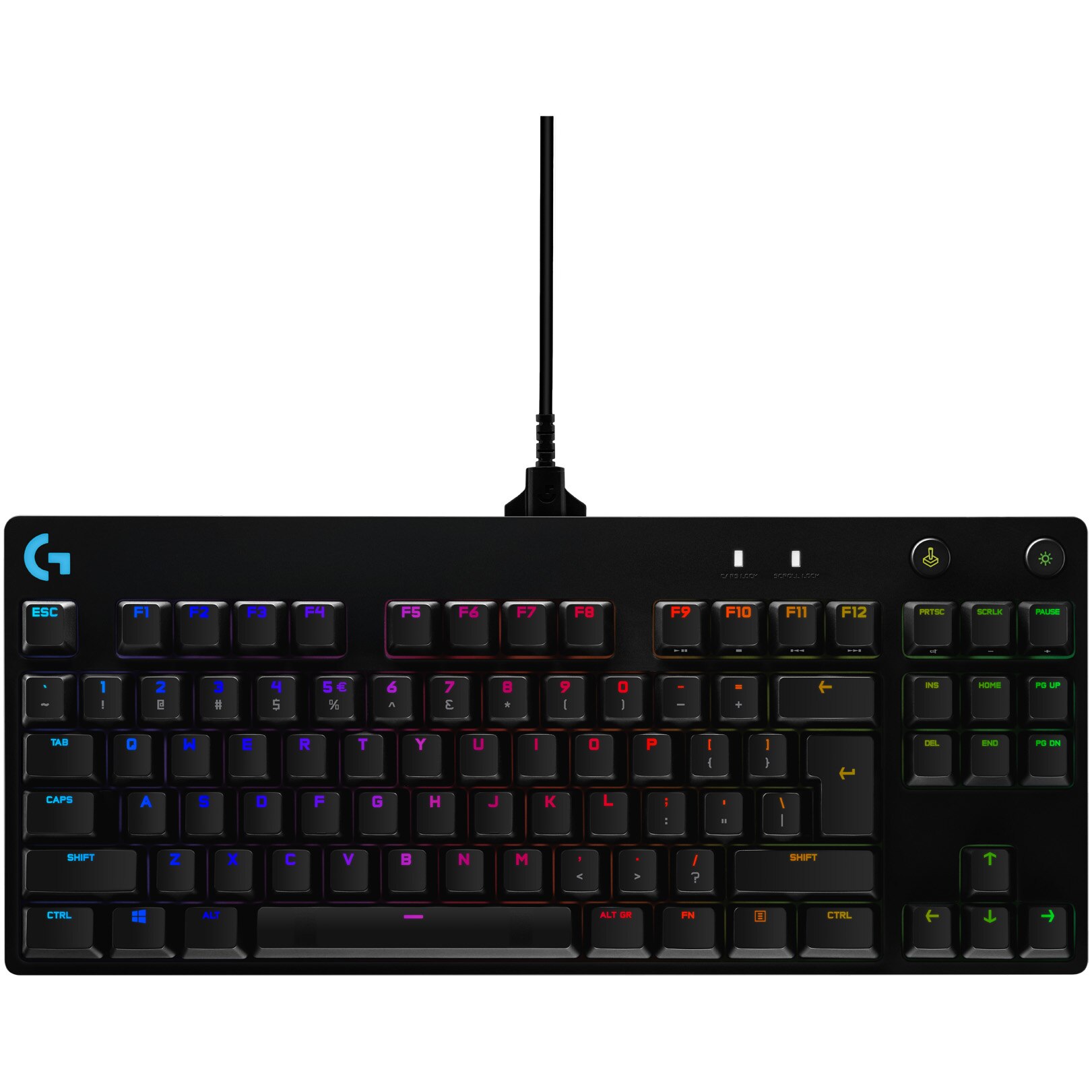 Tastatura mecanica gaming Logitech G Pro, Iluminare RGB, GX blue switch, Negru