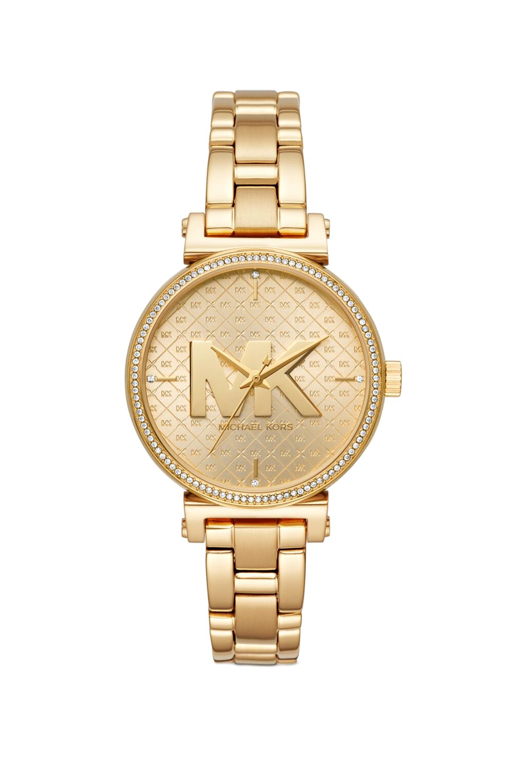 Michael Kors, Ceas analog decorat cu cristale, Auriu