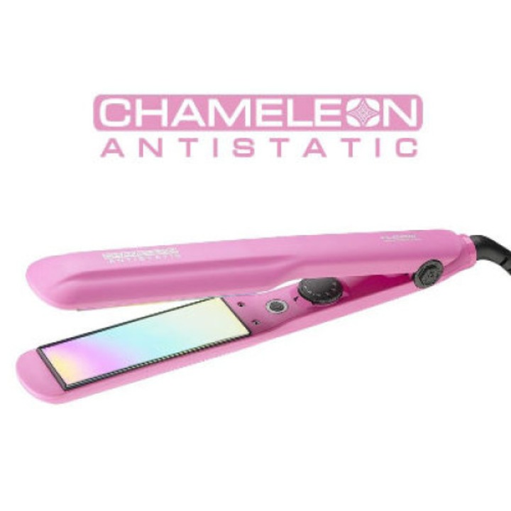 Chameleon Antistatic ЕК-248, Professzionális Antisztatikus Hajvasalok, Rózsaszín, 230 fok