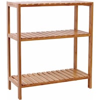 Raft de depozitare din bambus, SONGMICS, Raft de plante pentru 3 niveluri, multifunctional, la intrare, baie, camera de zi, balcon, bucatarie, Natural BCB33Y