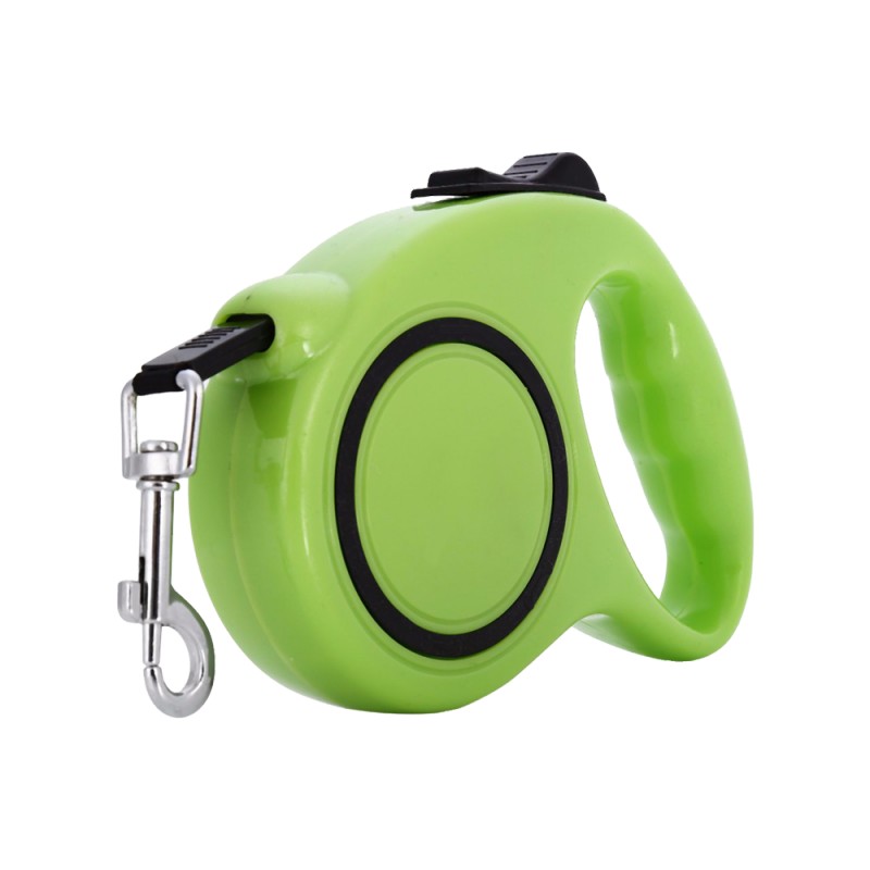 Lesa Retractabila 5m, Pentru Caini Cu Greutatea De Pana La 15KG, Culoare Verde
