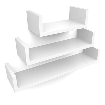 Set de 3 Rafturi de perete, SONGMICS, Rafturi plutitoare, 30, 45, 60 cm, Finisaj lucios, Decorativ, Creativ, pentru dormitor Coridor bucatarie sufragerie, Max.Sarcina 15 kg, Alb LWS66W Set de 3 Rafturi de perete, SONGMICS, Rafturi plutitoare, 30, 45, 60 cm, Finisaj lucios, Decorativ, Creativ, pentru dormitor Coridor bucatarie sufragerie, Max.Sarcina 15 kg, Alb LWS66W