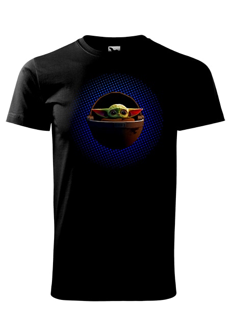 Tricou cu maneca scurta,K-off ,negru ,Baby Yoda