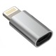 Adaptor Fast Charging, Micro USB / Lightning, Redare muzica, Transfer date, Silver