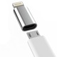 Adaptor Fast Charging, Micro USB / Lightning, Redare muzica, Transfer date, Silver